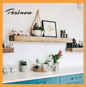 壁挂式支架8英寸黑色重型实心钢支架t形隐藏式浮动搁板支架 - Product Image 5