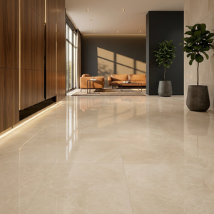 Carreaux de sol en porcelaine brillante 600x600mm, design moderne, surface polie, adhésifs, pour intérieur, salon, texture brique - Product Image 3