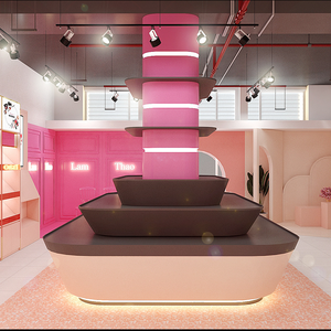 Diseño Interior de Tienda de Cosméticos, Exhibidores Modernos para Productos de Belleza, Exhibidores de Maquillaje y Cosméticos, Diseño de Vitrinas - Product Image 4