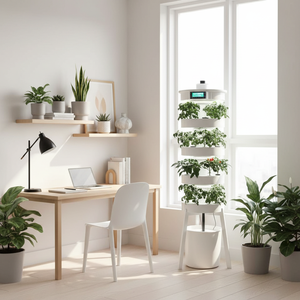 ระบบปลูกผักไฮโดรโปนิกส์แนวตั้ง HydroBlue พร้อมปั๊มน้ำ ไฟ LED ปลูกต้นไม้ในร่ม ตู้ปลูกพืชแบบรดน้ำอัตโนมัติ ระบบฉีดน้ำพ่นสำหรับสวนผัก - Product Image 4