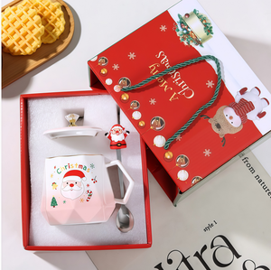 Taza <span class=keywords><strong>de</strong></span> <span class=keywords><strong>cerámica</strong></span> <span class=keywords><strong>de</strong></span> Navidad con tapa Diseño lindo <span class=keywords><strong>de</strong></span> Papá Noel Regalo festivo Taza <span class=keywords><strong>de</strong></span> té <span class=keywords><strong>de</strong></span> café en caja para regalo <span class=keywords><strong>de</strong></span> Navidad Decoración - Product Image 3