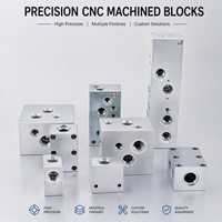 Bloc de collecteur hydraulique en aluminium usiné CNC sur mesure avec trous de montage filetés pour machines industrielles OEM