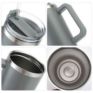 แก้วน้ำสแตนเลสแบบพกพาขนาด 40 ออนซ์ รุ่นใหม่ พร้อมโลโก้สั่งทำ แก้วน้ำเก็บความร้อนสุญญากาศพร้อมฝาปิด สำหรับใช้ที่โรงเรียนหรือใส่กาแฟ - Product Image 3