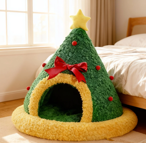 Meiweipet Cute Winter Triangular Faux Fur Removable <strong>Pet</strong> <strong>Bed</strong> for Small Animals Soft Plush Design for Cats &amp; Dogs - Product Image 5
