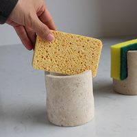 Porte éponge en travertin naturel pour évier de cuisine Séchoir à linge compact Organisateur d'évier en travertin beige
