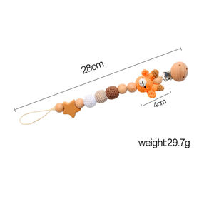 Clip Chupete Navideño de Ganchillo Hecho a Mano DIY con Cuentas de Silicona <span class=keywords><strong>y</strong></span> Mordedor de Madera para Bebé - Product Image 5