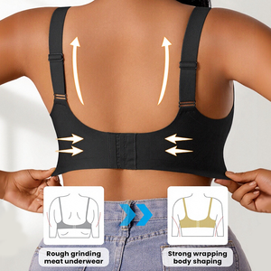 Soutien-gorge de sport sexy sans armatures pour femmes grandes tailles, respirant, sans coutures, bretelles réglables, dos en U, push-up, bonnet complet, anti-affaissement, amovible - Product Image 2