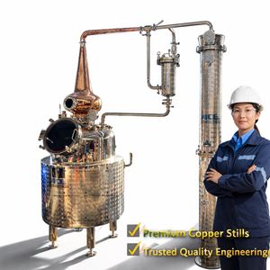 Équipement de distillation Ace 200L, alambic hybride en cuivre avec colonne de reflux et panier à <span class=keywords><strong>gin</strong></span> pour la fabrication artisanale de vodka, de <span class=keywords><strong>gin</strong></span> et de whisky - Product Image 6