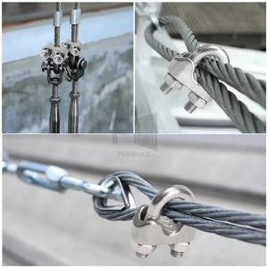 Abrazadera de Cable en Forma de U, Resistente, de Acero Inoxidable 304, Accesorios de Fijación para Cables de 1/2/3/4/5/6/8/10 mm, Anticorrosión, OEM - Product Image 4
