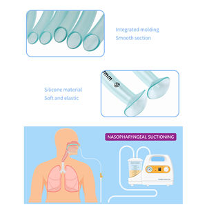 Masque laryngé de Guedel de voies aériennes nasopharyngées molles jetables médicales à usage unique de PVC avec différentes tailles - Product Image 3
