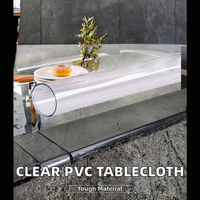 Rouleau de nappe en PVC super transparent de 1 mm et 2 mm pour couverture de table en vinyle imperméable