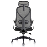 Chaise de jeu moderne de luxe Chaise de bureau ergonomique à dossier haut et pivotante en maille Roues conçues pour l'ordinateur Matière plastique nylon