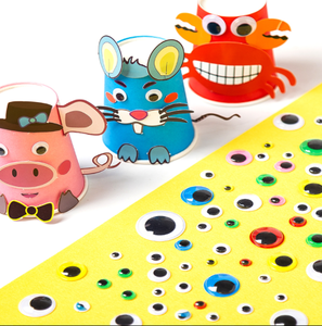 Jouet artisanal pour enfants, poupée en plastique, yeux mobiles adhésifs - Product Image 2