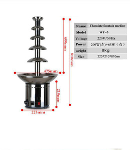 Machine à <span class=keywords><strong>fontaine</strong></span> de chocolat rotative à 5 couches, pot chaud Commercial, arrosoir pour buffet d'hôtel, cascade - Product Image 5