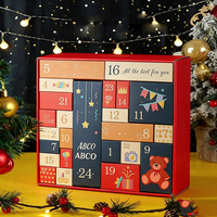 Calendario de Adviento Personalizado, Caja Sorpresa Navideña, Caja Misteriosa de Papel para Niños