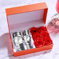 Ensemble de montres de luxe pour couple, montres étanches pour couple, montres pour femmes et hommes avec calendrier, montres unisexes en acier inoxydable à quartz