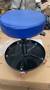 Silla de <span class=keywords><strong>taller</strong></span> de 5 ruedas ajustable, <span class=keywords><strong>taburete</strong></span> mecánico de enredadera de coche, asiento de enredadera neumático rodante, asiento de reparación de coche con bandeja de herramientas - Product Image 3