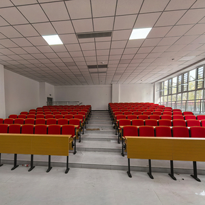 Tables et chaises scolaires modernes en tissu éponge pliables avec pieds en fer, chaises <span class=keywords><strong>d</strong></span>'auditorium, mobilier scolaire - Product Image 3