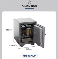 Caja Fuerte Ignífuga de Alta Resistencia Safewell con Teclado Electrónico y Llave, Caja de Seguridad de Acero Resistente al Fuego para Documentos de Oficina y Negocios