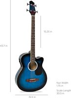 Huasheng OEM Top Instruments de musique professionnels 6 cordes guitare acoustique bleue pour étudiant adulte débutant