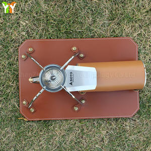 Netum <span class=keywords><strong>2022</strong></span> YY — cassette pliante en cuir, tapis de protection de la tête de poêle à araignée argentée, pour camping en plein air - Product Image 3