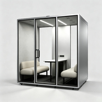 Cabine de bureau insonorisée modulaire, cabine téléphonique préfabriquée, cabine silencieuse pour le streaming en direct, l'enregistrement et les appels téléphoniques