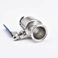Robinet à bille en acier inoxydable de haute qualité et bon marché, robinet à bille manuel pour l'eau, installation rapide, étanchéité en PTFE
