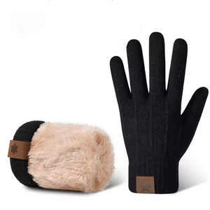 Gants tricotés de haute qualité pour l'hiver, avec écran tactile, en velours épais, résistants au froid et chauds, pour hommes et femmes - Product Image 6