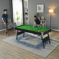 Mesa de Billar Plegable para Niños de 1.87 m, Mesa de Billar Familiar para Entretenimiento entre Padres e Hijos
