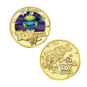 Nouvelle pièce commémorative en or double face de l'anime américain Toy <span class=keywords><strong>Story</strong></span>, pièce personnalisée en feuille d'or - Product Image 6