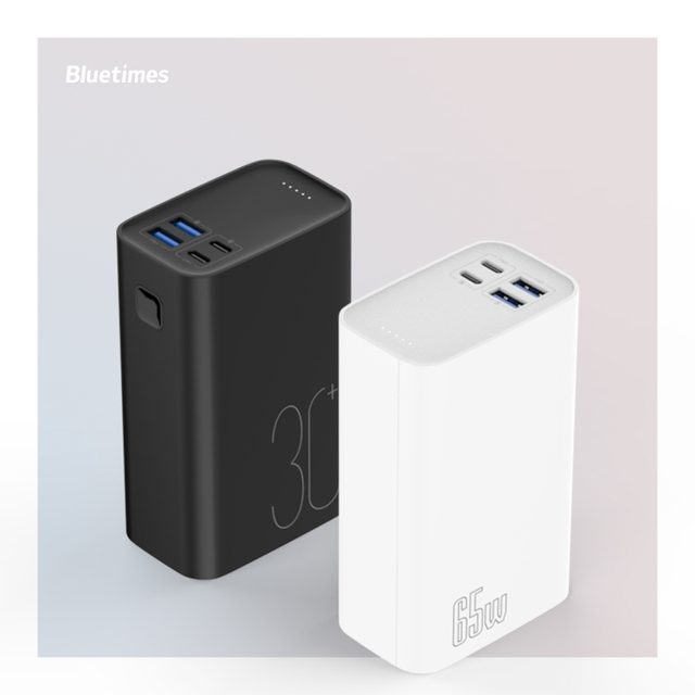 Buletimes Hot Selling 65W 30000mAh Fast Charging Power Bank for Laptop 22.5W Output Power Bank