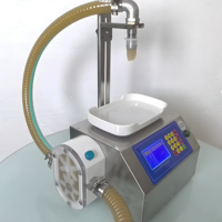 Machine de remplissage semi-automatique à pompe à engrenages à commande numérique pour liquides visqueux (huile, shampoing, après-shampoing, glycérine, gel douche)