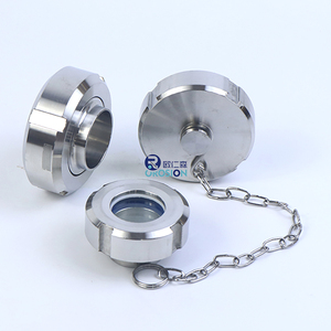 Vệ sinh thép không gỉ 304 316L Công Đoàn vòng ống phù hợp mù <span class=keywords><strong>cap</strong></span> <span class=keywords><strong>DN25</strong></span> SMS DIN nữ chủ đề Công Đoàn mù hạt với chuỗi - Product Image 1