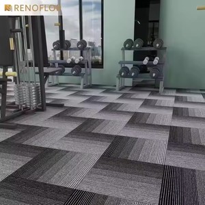 Văn phòng thương mại sàn gạch Thảm 100% Polypropylene dễ dàng-to-vỏ dính 50x50cm Hình Vuông bitum được hỗ trợ để sử dụng nhà - Product Image 1