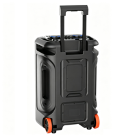 Altavoz Bluetooth de 100W RMS de Alto Volumen, Altavoz de Karaoke Recargable para Exteriores con Luces LED de Colores