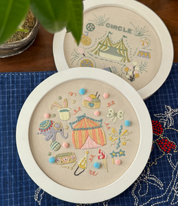 D & D马戏团主题Diy刺绣套件竹环缝纫套件初学者家居装饰和礼品概念 - Product Image 3