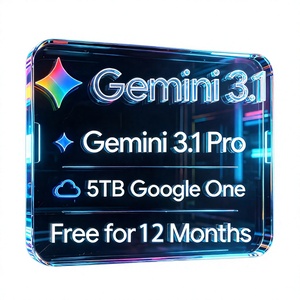 Abbonamento Ufficiale Google <span class=keywords><strong>Gemini</strong></span> 3.1 Pro di 12 Mesi, 5TB di Spazio di Archiviazione Google One, Utilizzo Globale, Collegamento ad Account Email Personale - Product Image 1