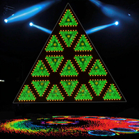 UNOXINE 300W RGBW LED Triangle Lumière de scène Effet rétro Éclairage de piste de danse DMX512 Contrôle IP55 pour DJ Club Party Event