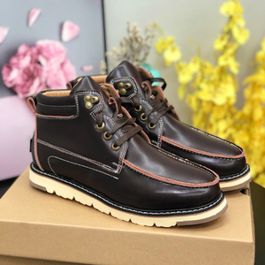 Chaussures d'hiver chaudes en fourrure pour hommes, bottes en peau de mouton, légères, imperméables, à la cheville - Product Image 2
