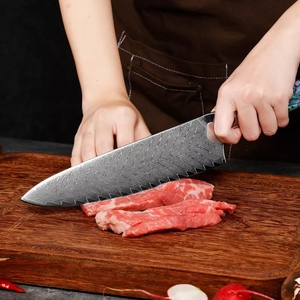 Ensemble de 4 couteaux de chef en acier damas VG 10 à <span class=keywords><strong>67</strong></span> couches, couteaux à steak de 5 pouces avec manche en abalone naturel - Product Image 6