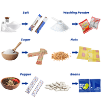 Machine d'emballage automatique multifonction pour remplissage de sel et sucre en stick granulé 5-6g,poivre, épices,poche sachet