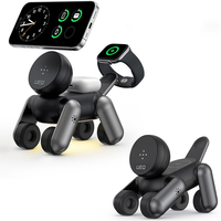 3-in-1 draadloos oplaadstation hondenvormig magnetisch telefoon snellader 3-in-1 Qi1 Qi2 15W voor Apple iPhone IWatch meerdere apparaten
