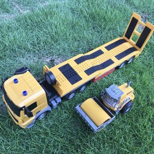 Traktor teknik RC dengan suara dan lampu, 2.4Ghz Remote Control truk datar dengan rol jalan <span class=keywords><strong>R</strong></span>/<span class=keywords><strong>C</strong></span> mainan kendaraan konstruksi - Product Image 2