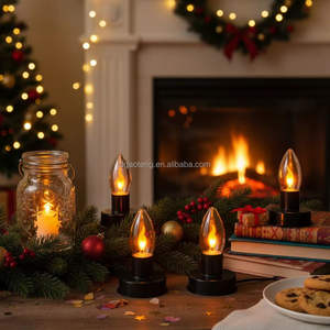 Escenas de boda. Ocasiones festivas. Configuración de fiesta. Iluminación decorativa. Bombillas LED de llama. Decoraciones de mesa de Acción de Gracias. - Product Image 4