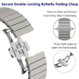 Eraysun <span class=keywords><strong>Serie</strong></span> de correas de metal de malla magnética de lujo de acero inoxidable para correas de reloj <span class=keywords><strong>Apple</strong></span> 8/7/<span class=keywords><strong>6</strong></span> - Product Image 4
