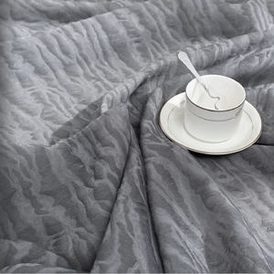 터키 좋은 품질 우아한 회색 커튼 패브릭 자카드 얇은 명주 그물 준비가 만든 깎아 지른 커튼 - Product Image 5