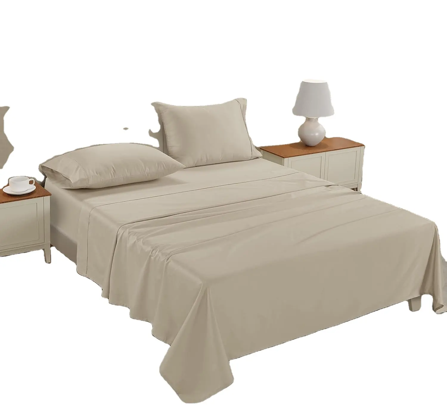 도매 코튼 침대 시트 간단하고 편안한 침대 시트 세트