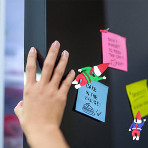 Imanes de nevera de elfos navideños, adhesivo magnético impreso en 3D, imán fuerte para decoración de nevera, regalo navideño - Product Image 1