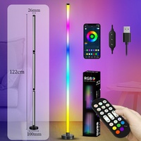 Lámpara de Pie LED Empalmada de Estilo Nórdico para Sala de Estar y Dormitorio Luz de Noche Luz de Ambiente para E-sports