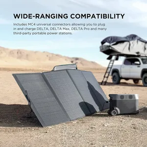 เครื่องกำเนิดไฟฟ้าพลังงานแสงอาทิตย์ ECO Flow Solar 400W 220W 160W แบบพับได้ พกพาสะดวก สำหรับใช้ในบ้าน ตั้งแคมป์กลางแจ้ง - Product Image 3